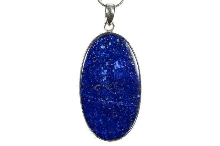 Polished Lapis Lazuli Pendant (Necklace) - Sterling Silver #345206